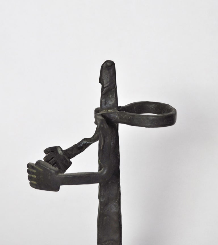 Peter Stuhr The Guide Bronze Sculpture unique handmade of former