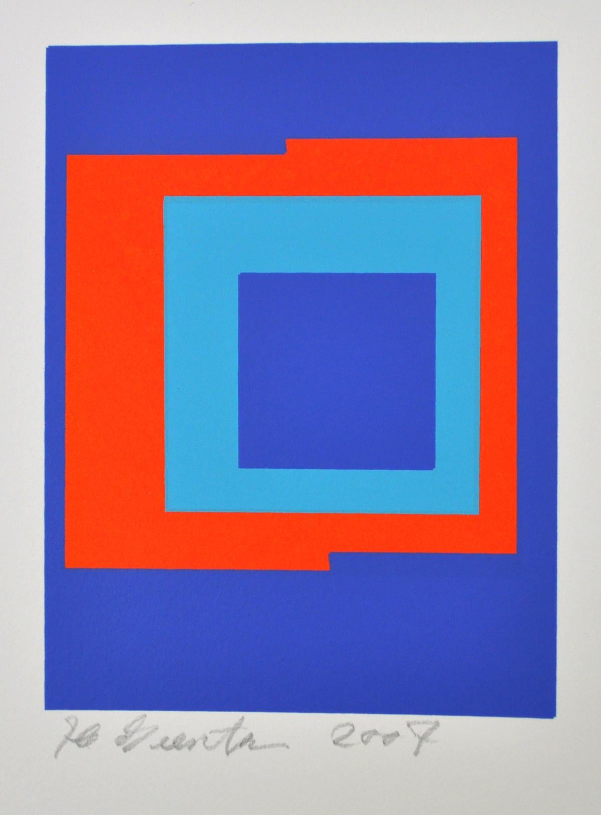 Screen Prints (3) by Ib Geertsen, signed, 2007.
Ib Geertsen (1919-2009) worked with the concrete art, where the line, shape, color and movement are the content.

Occupation: sculptor, painter, graphic artist, color architect

Geertsens works are art