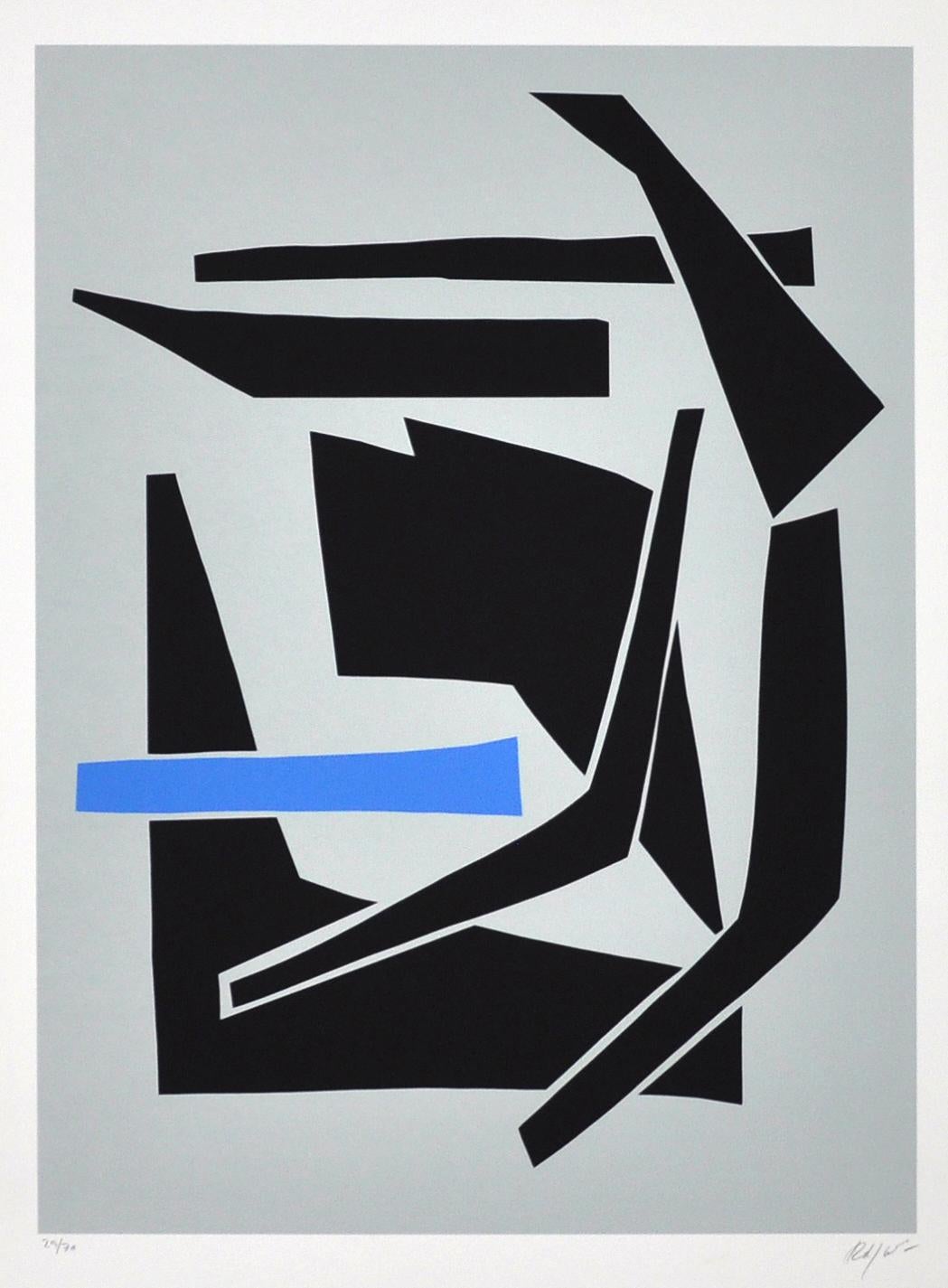 Screen Print by Robert Jacobsen, Untitled, late 1980s
Numbered 29/70, signed.  73 cm H x 54 cm W, unframed.

Robert Jacobsen was a Danish artist who was self-taught as a sculptor and graphic artist and is represented in museums and public places all