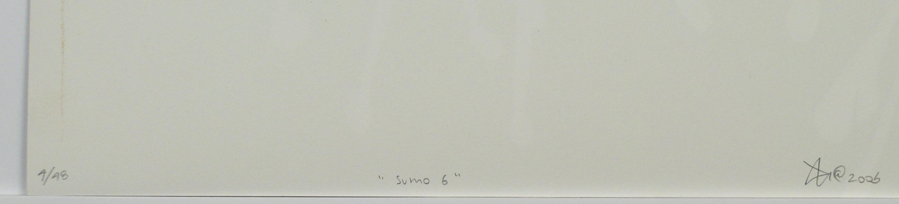 Scandinavian Screen Print, “Taiho Koki, Sumo 6” , Woodcut, numbered and signed For Sale 3
