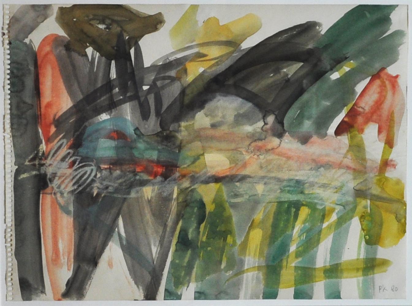 Per Kirkeby, Watercolour 1980, Signed For Sale 1