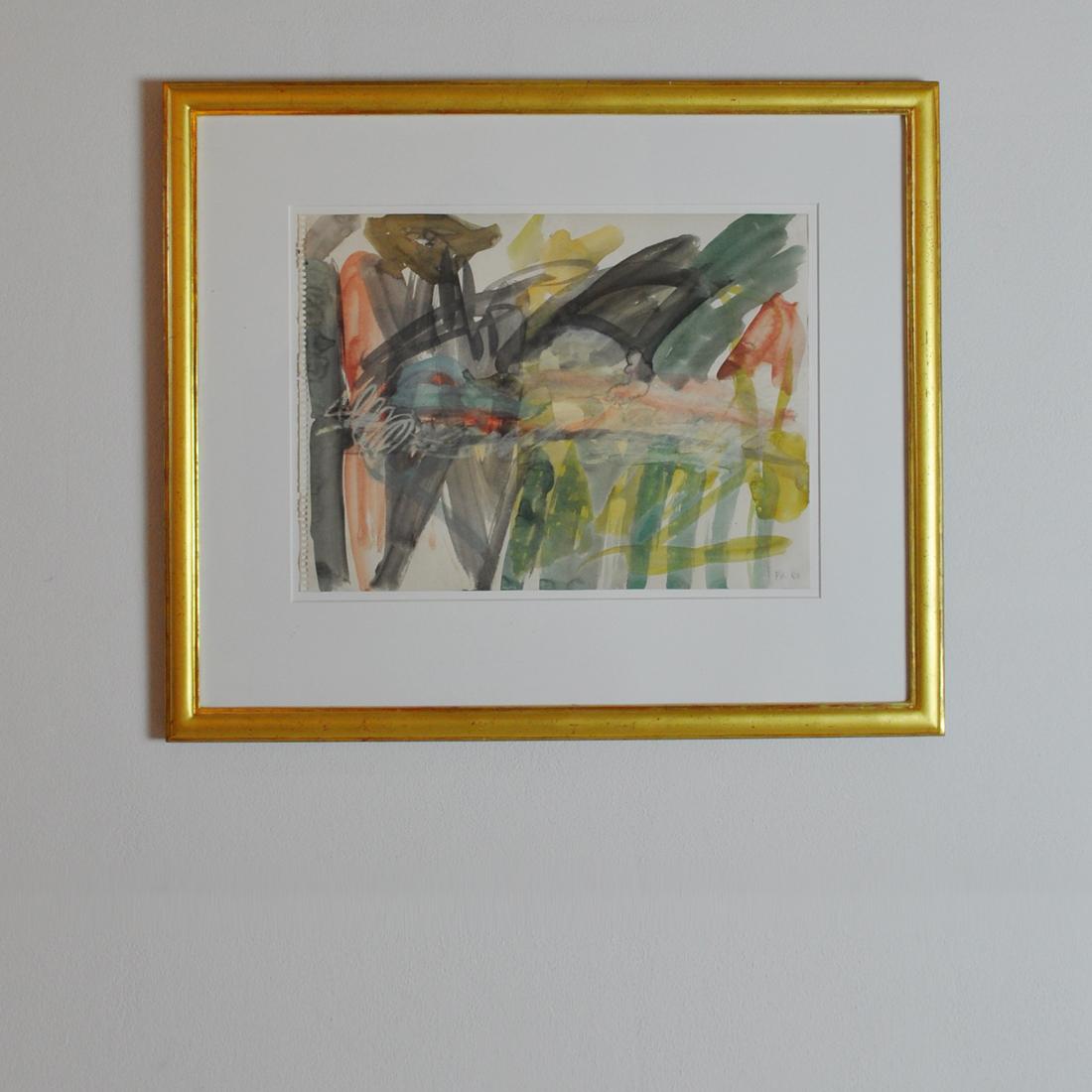 Per Kirkeby, Watercolour 1980, Signed For Sale 3