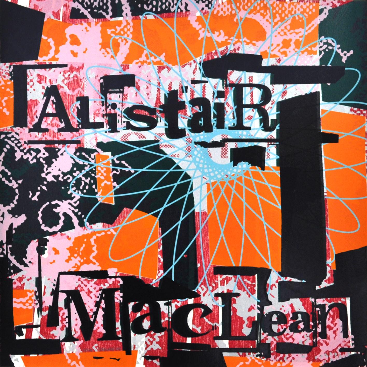 Scandinavian Screen Print and Woodcut “Alistair MacLean” , numbered and signed - Mixed Media Art by Lars Grenaae