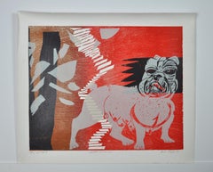 "Portrait of my Mother" Scandinavian Woodcut, 1984