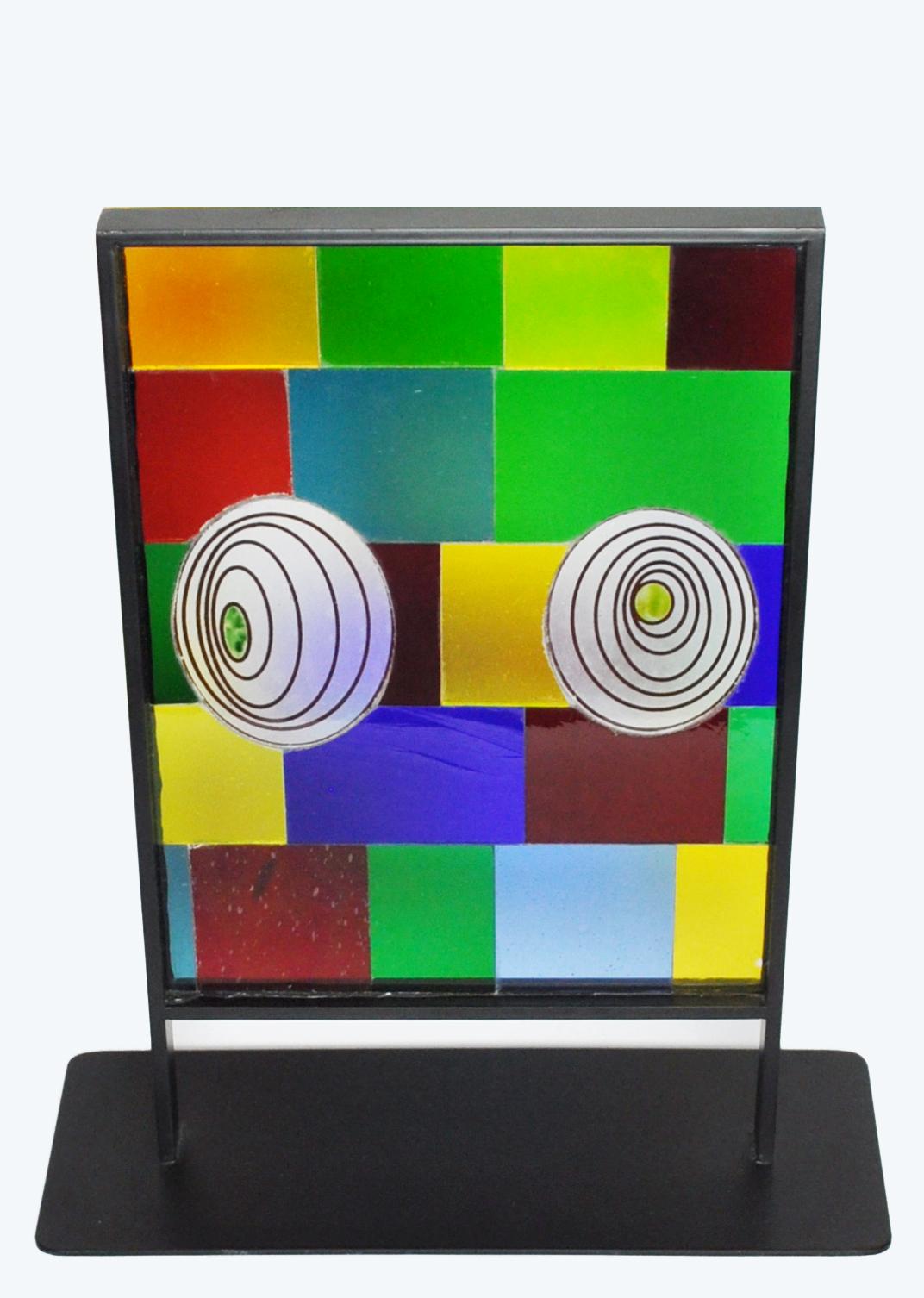 Peter Stuhr Abstract Sculpture – Contemporary Abstract Geometric Sculpture "Chameleon"