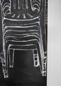 Contemporary Neo-Expressionistic Painting - Eclipse of the Chairs II