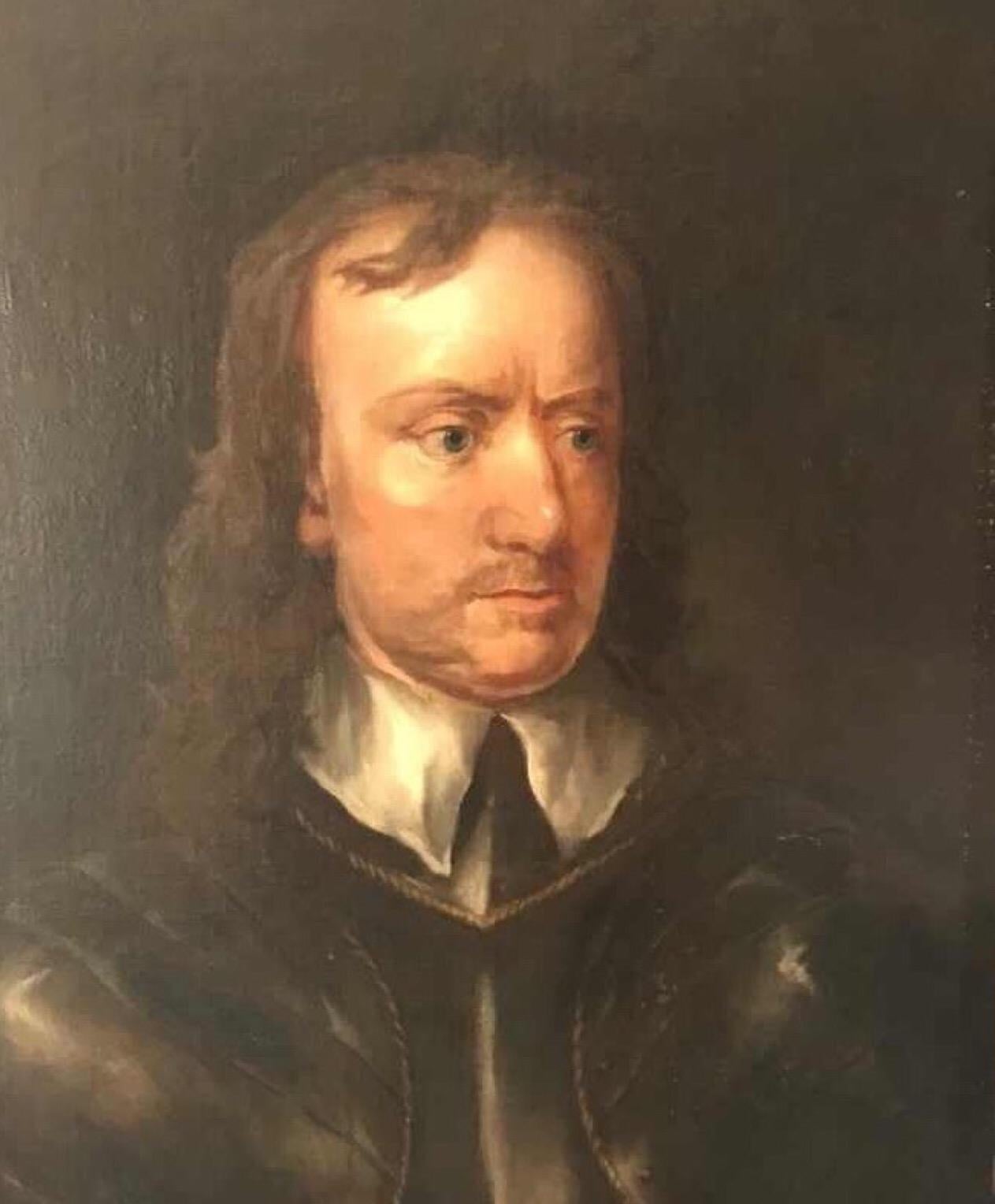 Sir Peter Lely ( After ) Figurative Painting - Oil Portrait of Oliver Cromwell ( 1599-1658 )