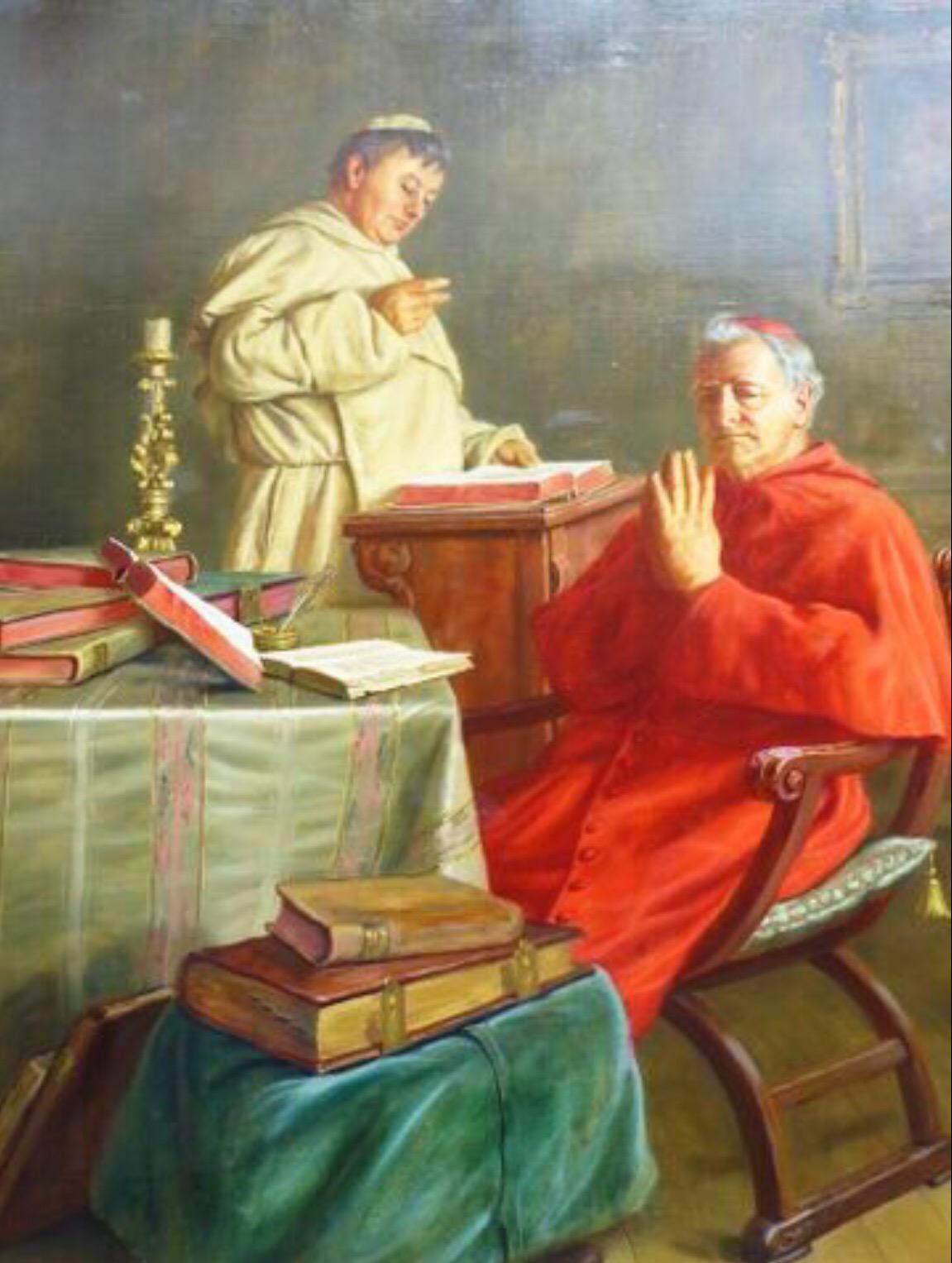 Ernst Stierhof Portrait Painting - Vatican Cardinal Praying