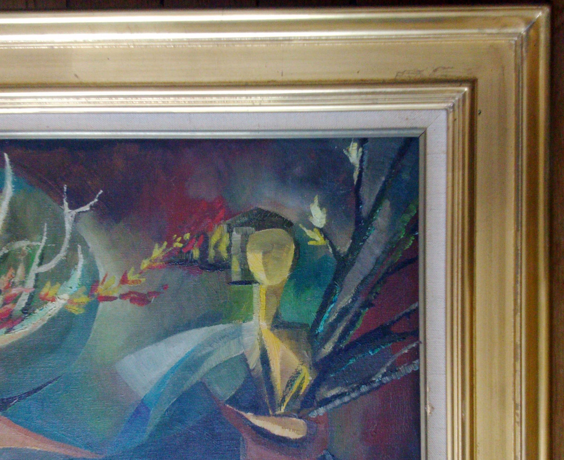 French Surrealist Oil Painting Titled The Four Seasons For Sale 3