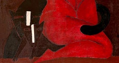 Woman & Cat Tao Art painting by Miguel Angel Batalla Oil on Canvas