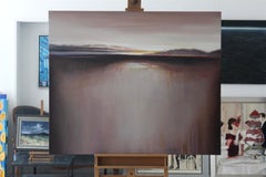 Landscape VI - Contemporary figurative oil painting, Muted pastel colors
