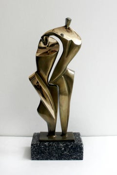 Couple - XXI century, Bronze sculpture, Abstract-figurative