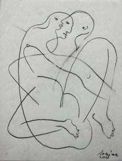 A pair - XXI Century, Contemporary Figurative Drawing, Nude