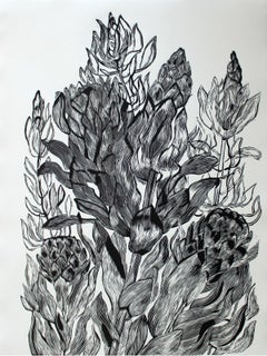 Linocut Drawings and Watercolour Paintings