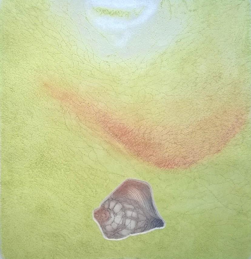 Still-Life Print Irena Snarska - Selon la poésie de Milosz - XXe siècle, gravure à l'eau-forte figurative, colorée