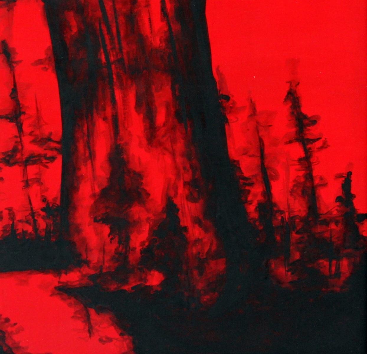 RED1 - XXI Jahrhundert, Zeitgenössische abstrakte Acrylmalerei, lebhafte Farben – Painting von Magdalena Zoldowicz Penke