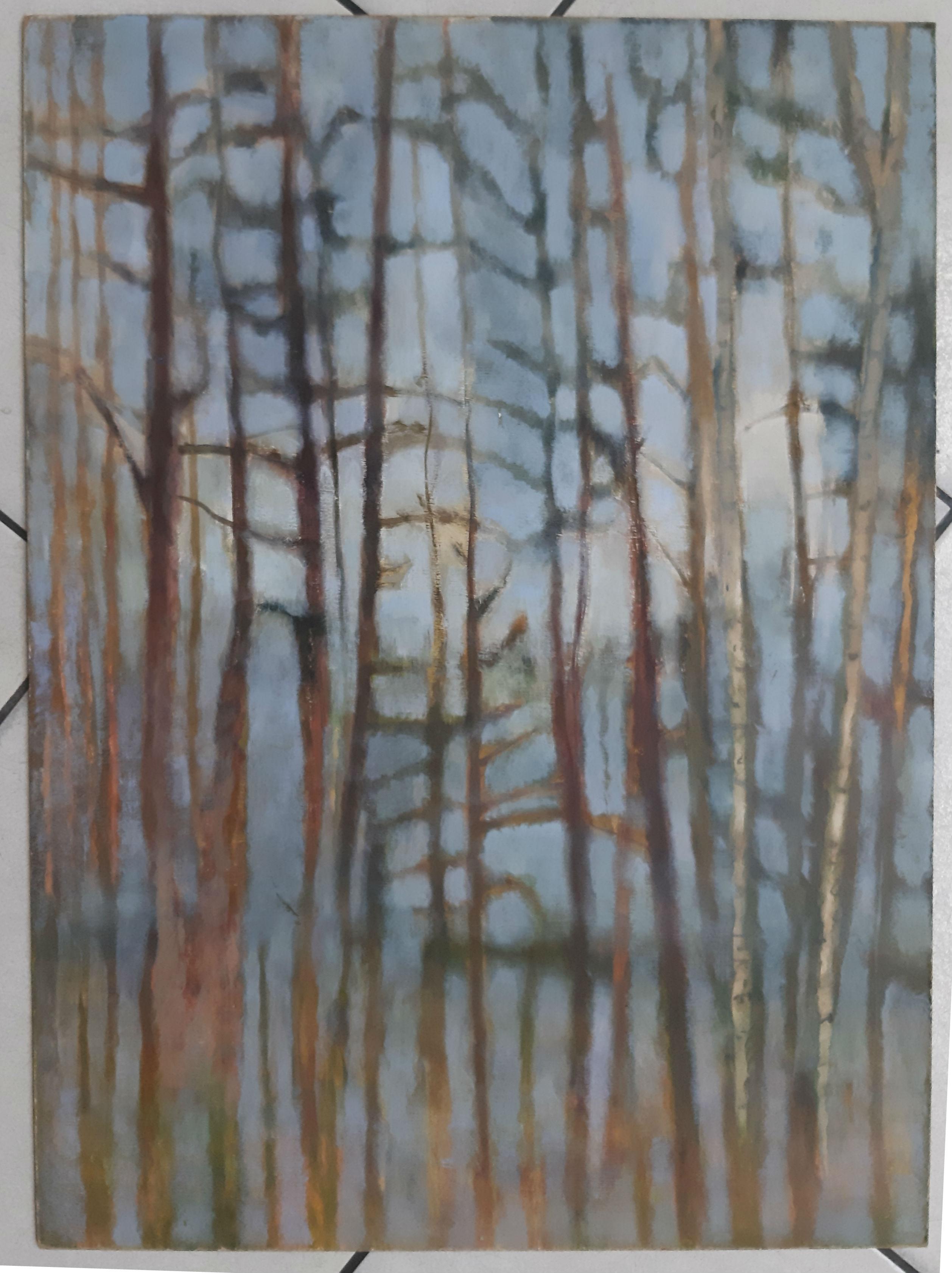 Ein Wald (Stilllandschaft) - 21. Jahrhundert, Zeitgenössisches figuratives Gemälde – Painting von Maria Prokop