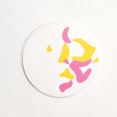 Mirror self-portrait - Tondo, Colorful & vibrant, Young art, Abstraction
