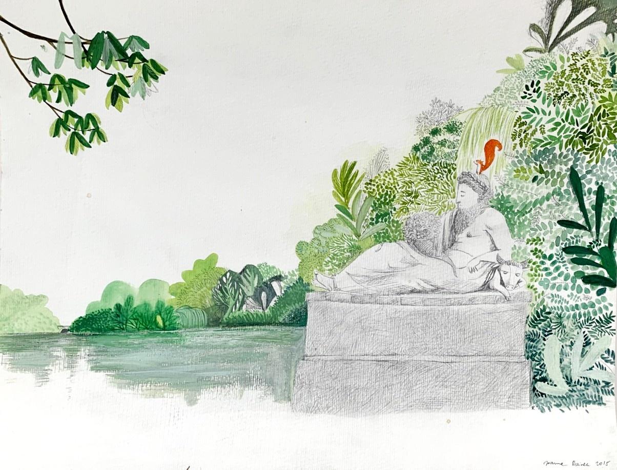 Joanna Rusinek Landscape Art - Belvedere for children - Book illustration, Polish artist, Watercolor painting