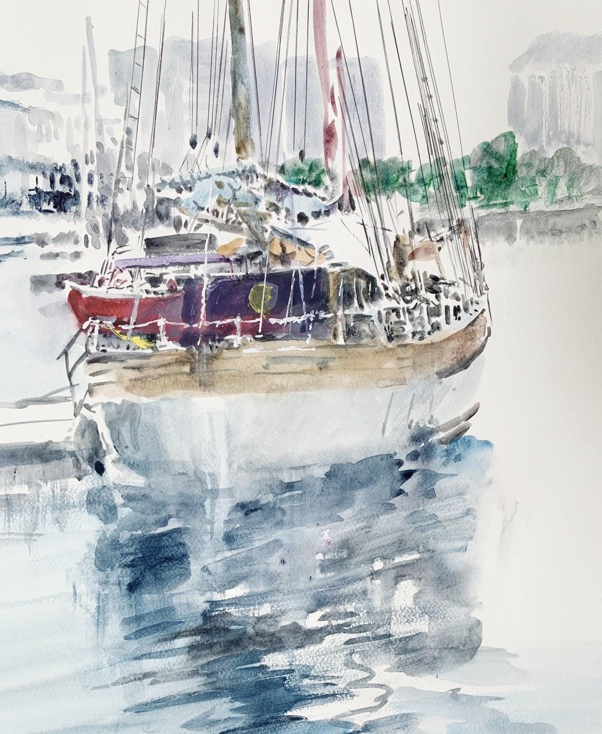 boat drawing realistic