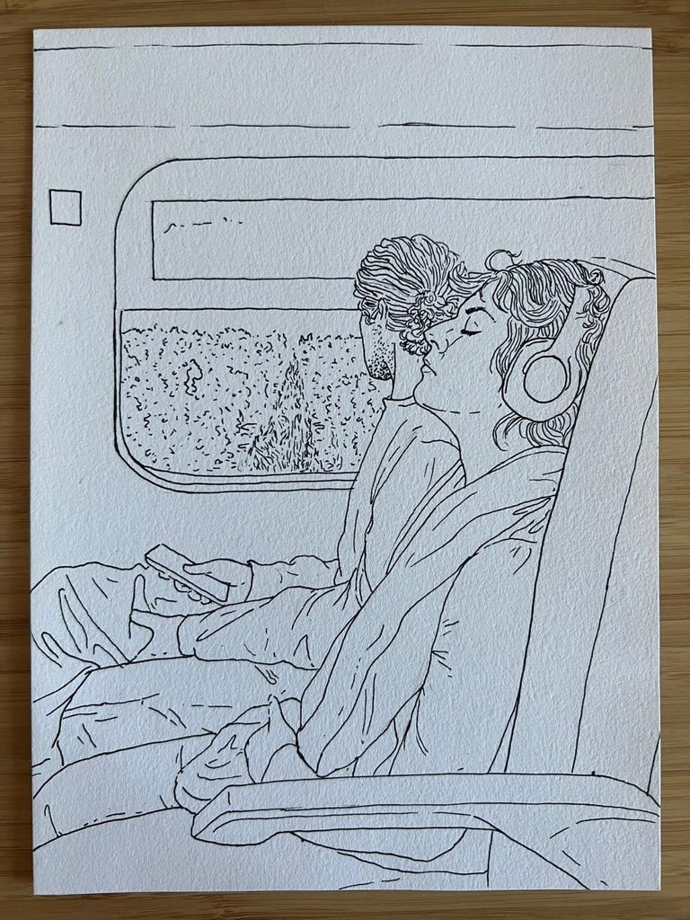 Anna Wardega After storm Contemporary ink drawing, Young art