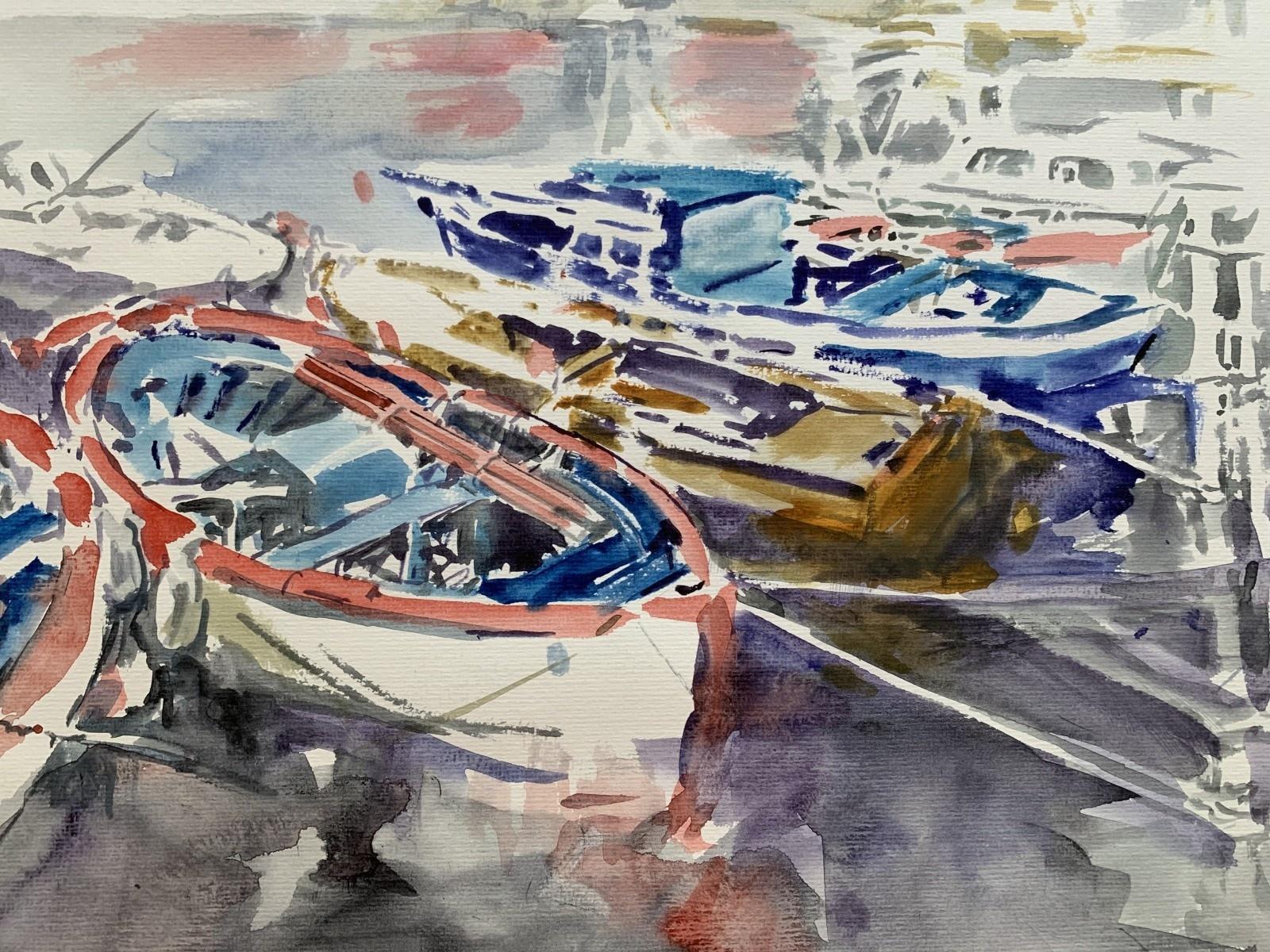 In a harbour. Watercolor, Realistic, Classic, Marine, Polish artist - Other Art Style Art by Włodzimierz Karczmarzyk