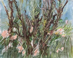 Forest flowers. Watercolor, Realistic, Landscape, Classic, Polish artist