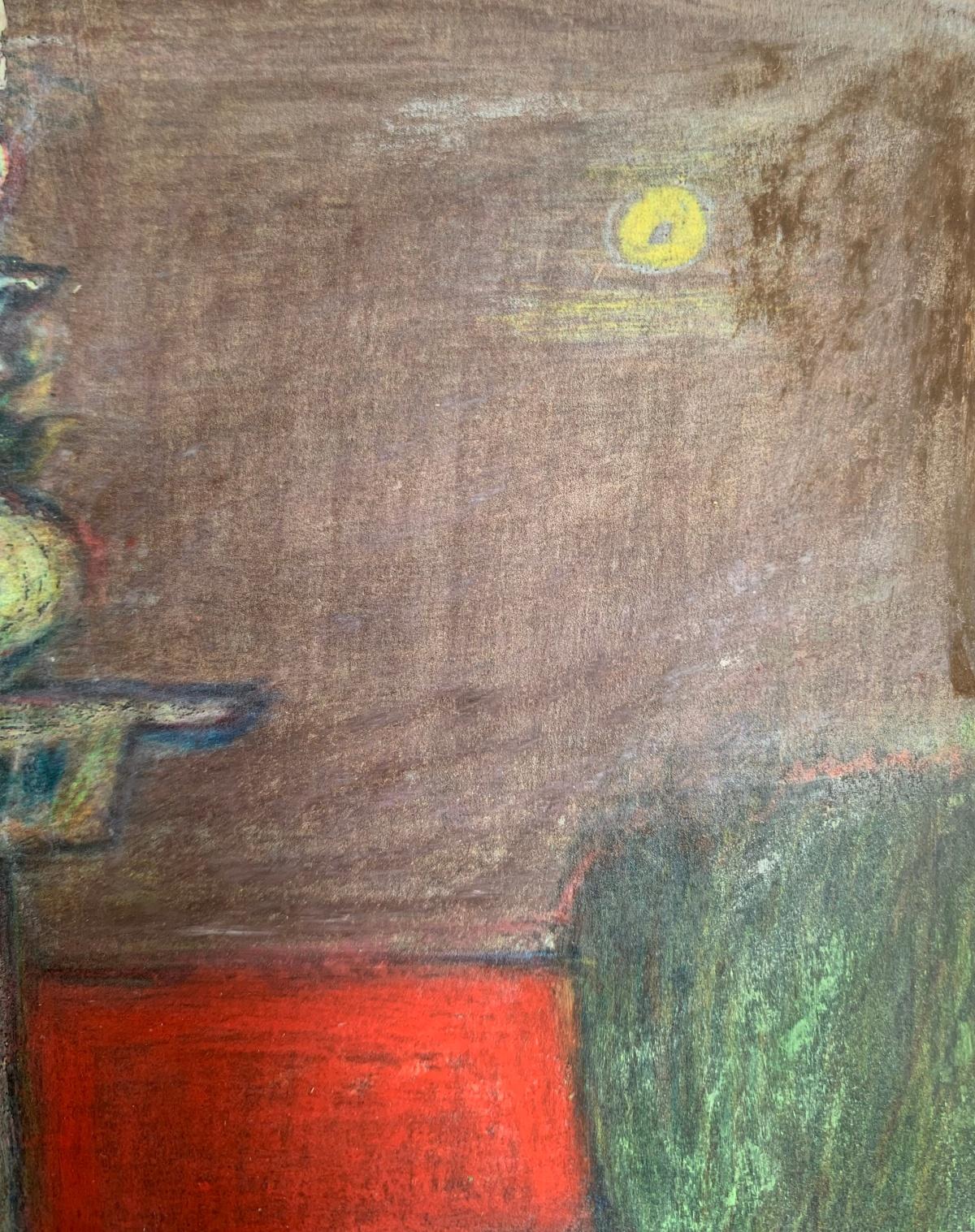 A temple. Mixed media drawing, Colorful, Small scale, Polish artist - Contemporary Art by Eugeniusz Tukan-Wolski