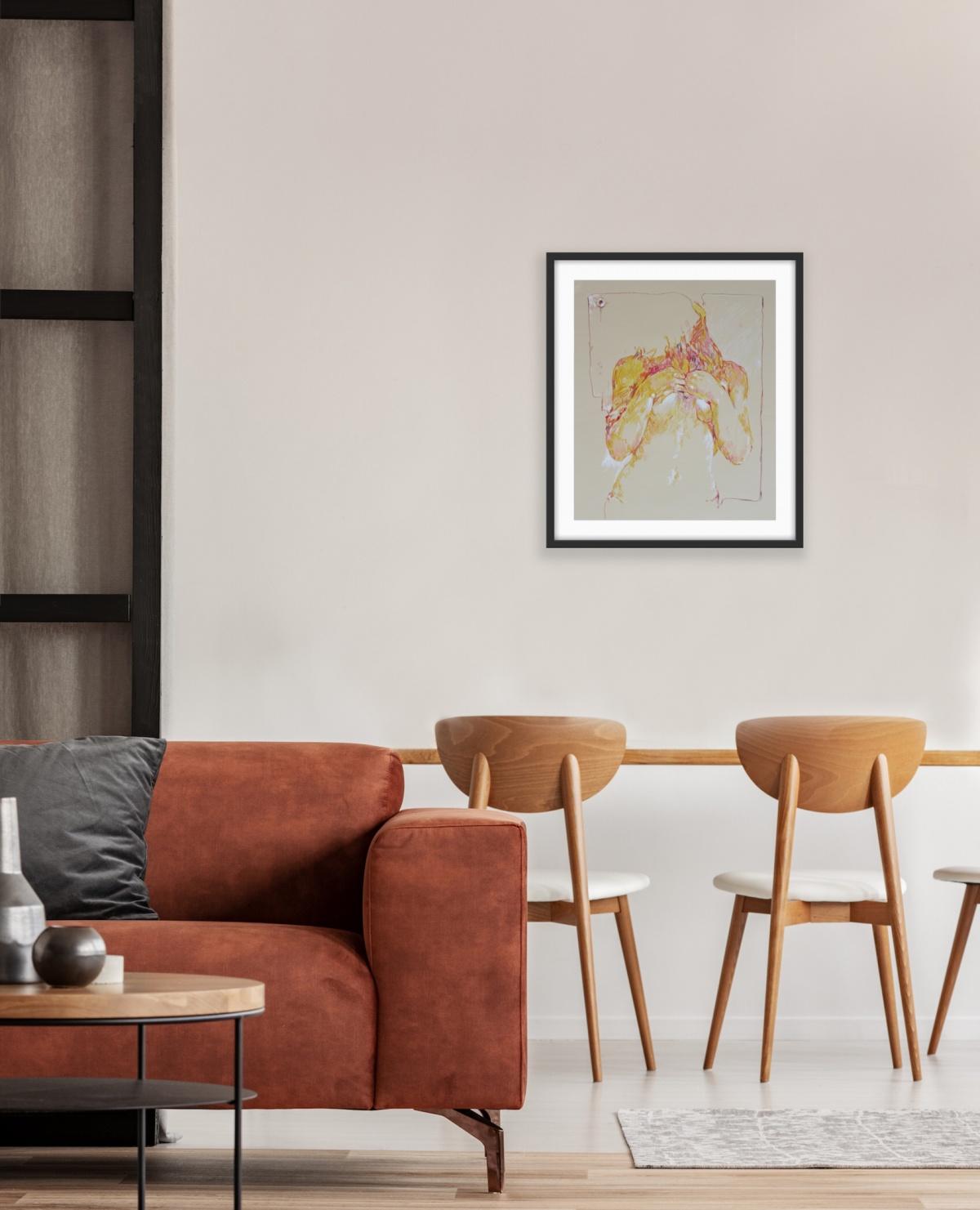 Un nu. Dessin contemporain, Nu féminin, Artiste polonais en vente 2