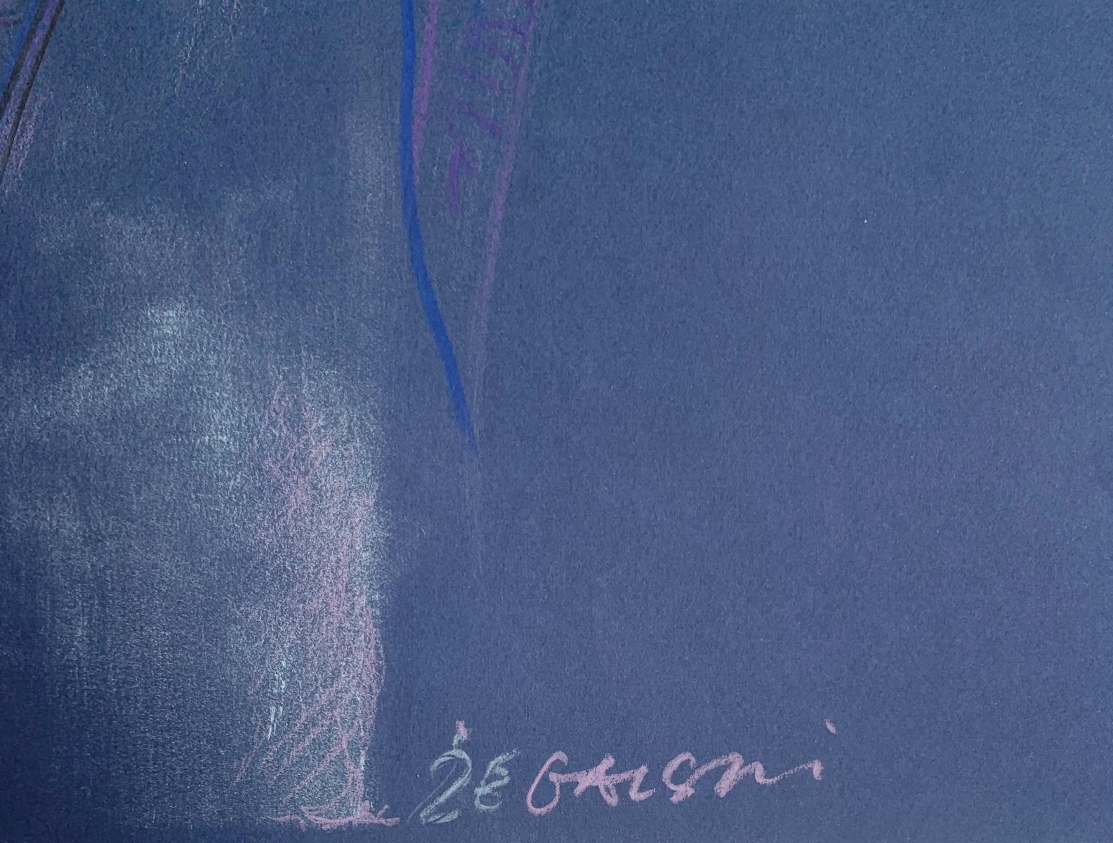Bonita criatura fantástica azul. Dibujo contemporáneo, Desnudo femenino, Artista polaco en venta 1