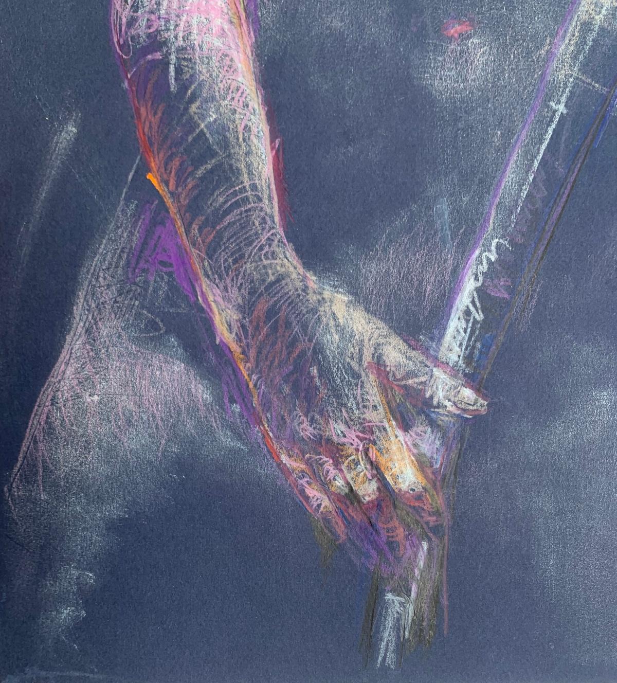 Bonita criatura fantástica azul. Dibujo contemporáneo, Desnudo femenino, Artista polaco en venta 3