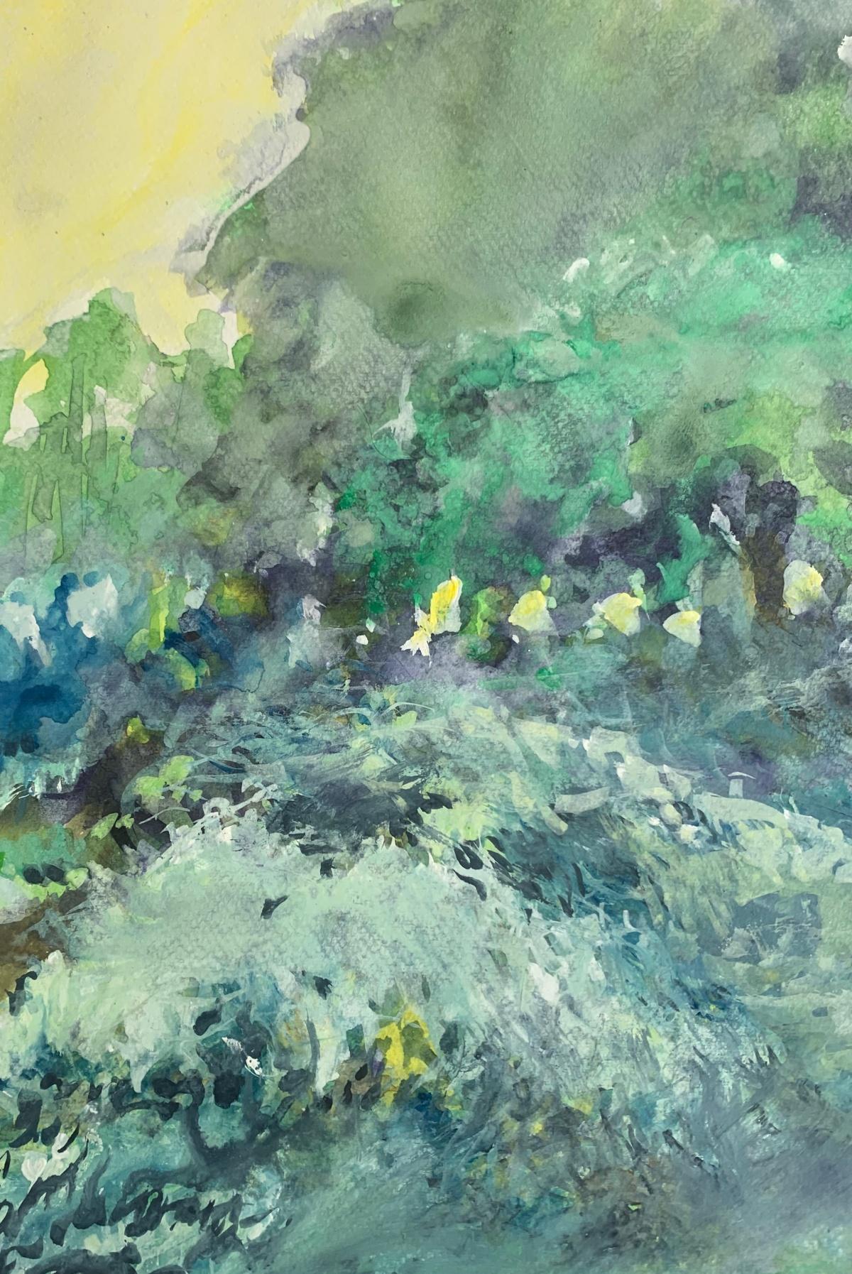 Wild garden. Watercolor, Realistic, Landscape, Classic, Polish artist - Art by Włodzimierz Karczmarzyk