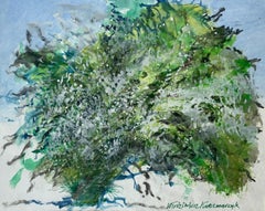 Ein Frühlingsbaum. Acryl auf Papier, Realistisch, Landschaft, Klassisch, Polnischer Künstler