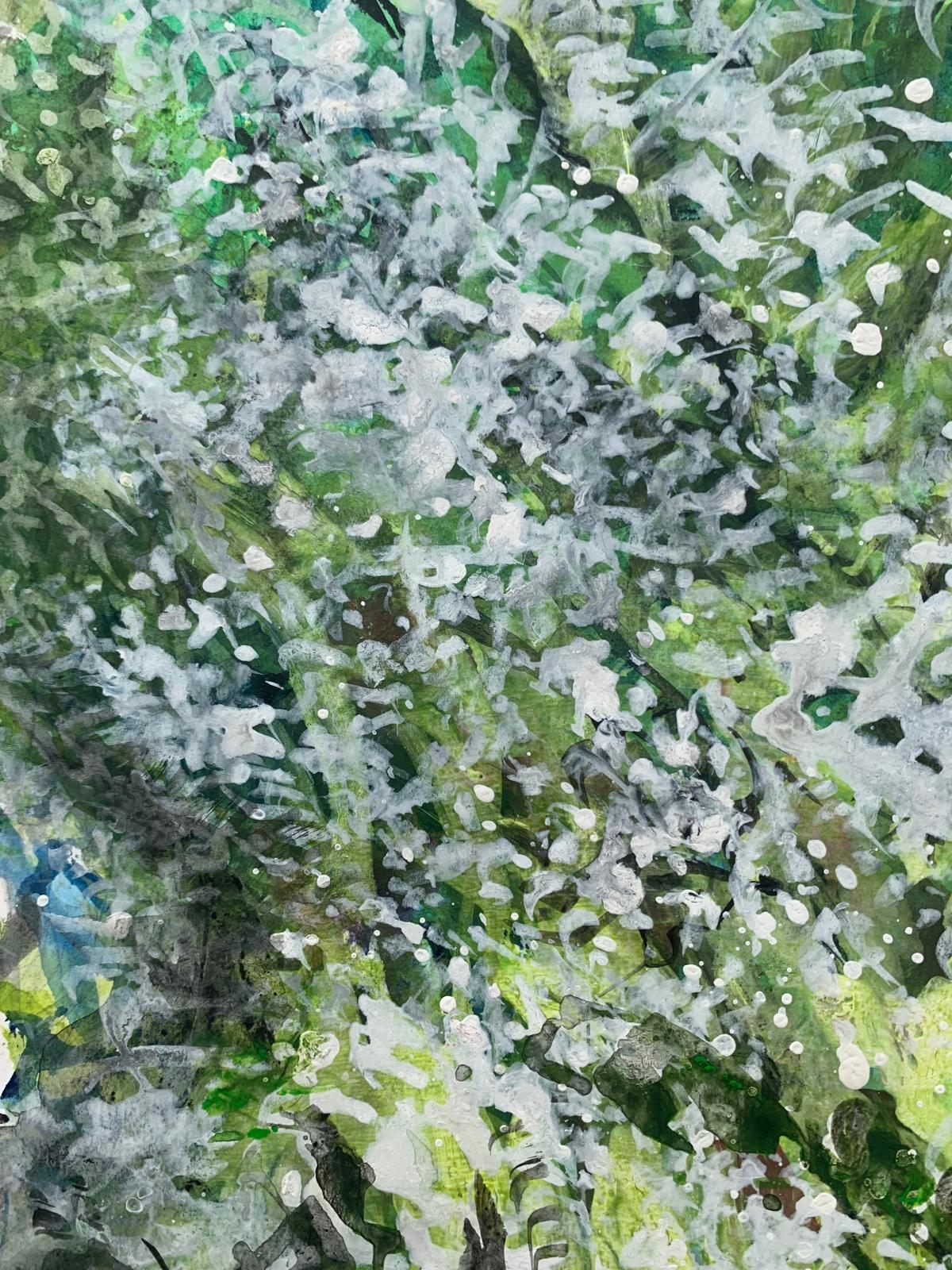 Ein Frühlingsbaum. Acryl auf Papier, Realistisch, Landschaft, Klassisch, Polnischer Künstler (Sonstige Kunststile), Art, von Włodzimierz Karczmarzyk