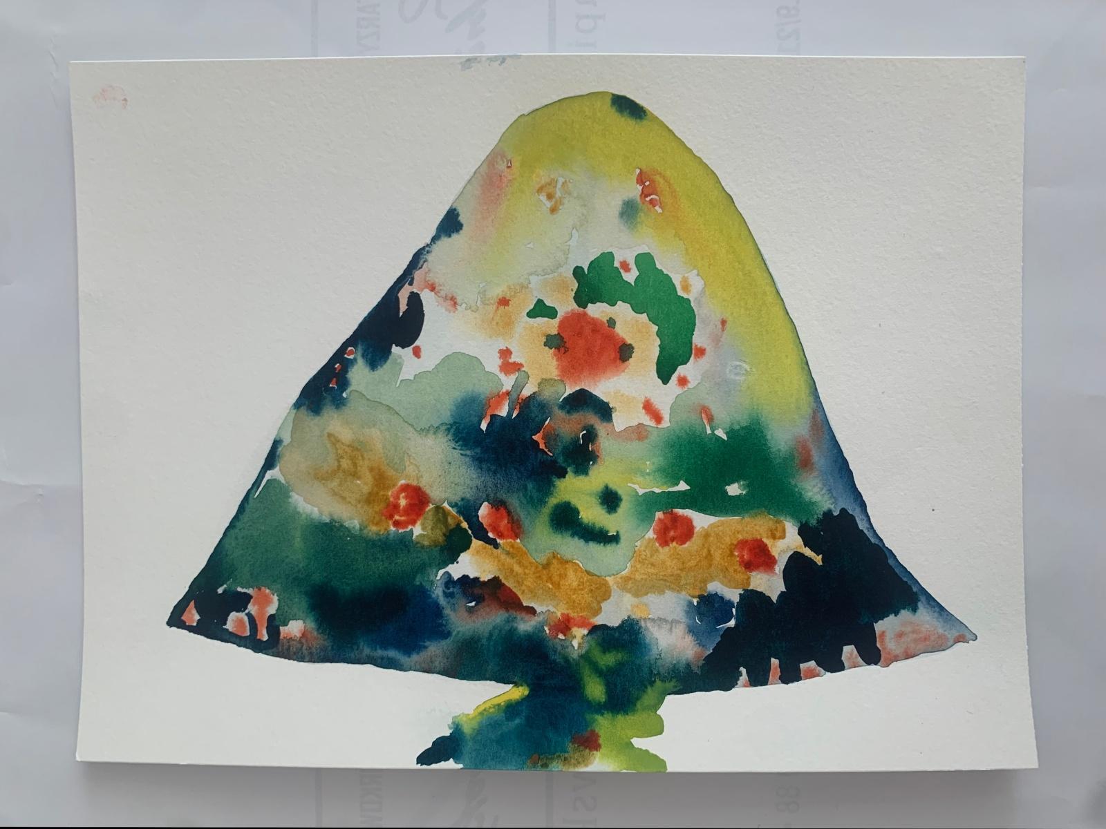 Nocefresca. Disegno astratto ad acquerello, Colorato, Artista polacco in vendita 1