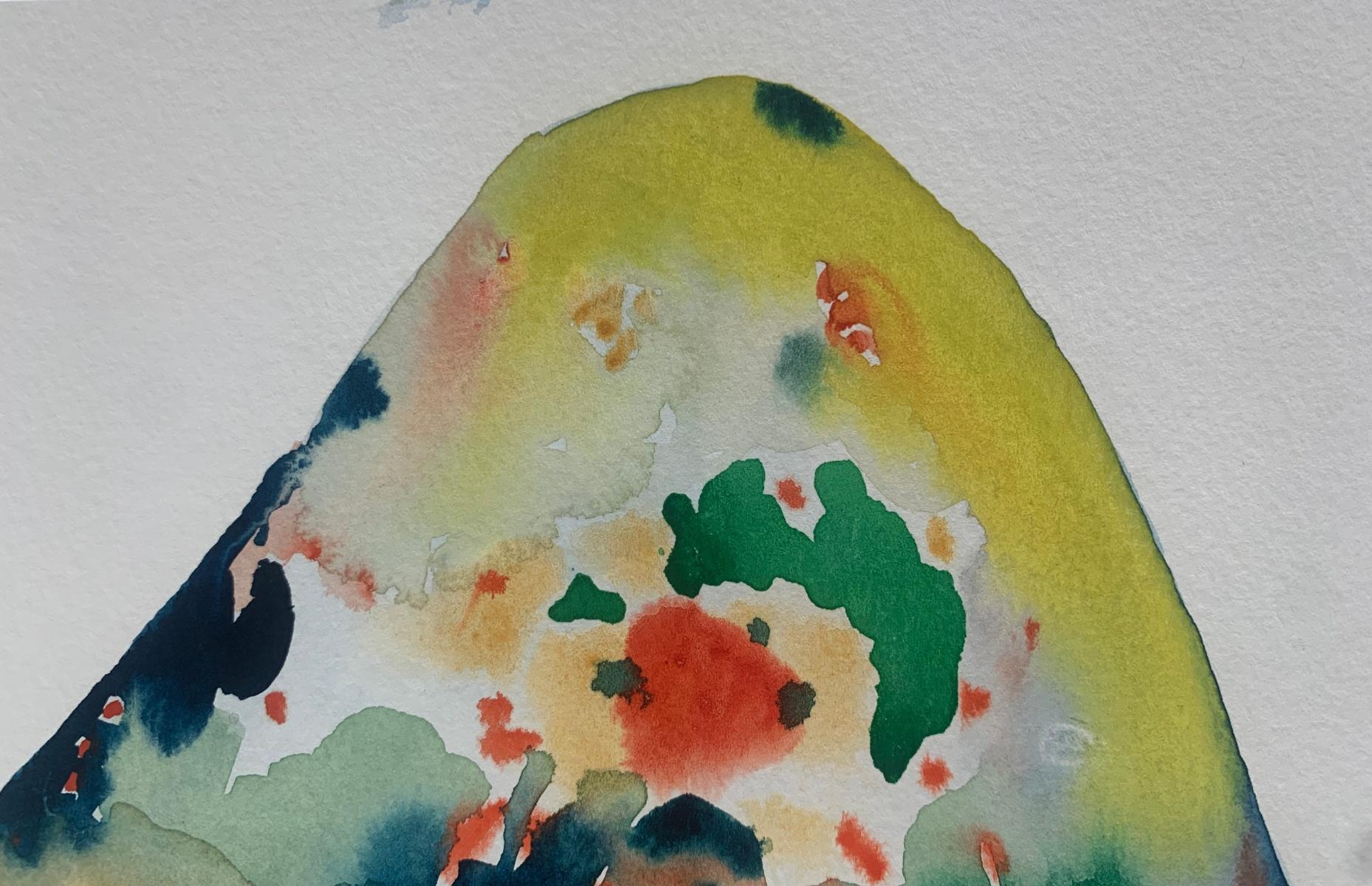 Acquerello astratto contemporaneo su carta dell'artista polacca residente in Belgio Hanna Ilczyszyn. L'opera è stata creata da Ilczyszyn durante il suo soggiorno in residenza artistica a Nocefresca in Italia. Questo pezzo è un'impressione dei colori