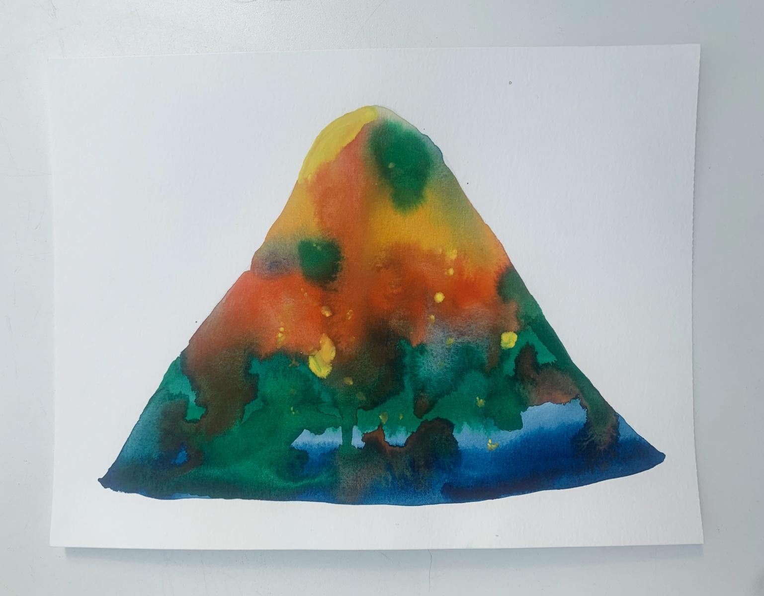 Nocefresca. Disegno astratto ad acquerello, Colorato, Artista polacco in vendita 1
