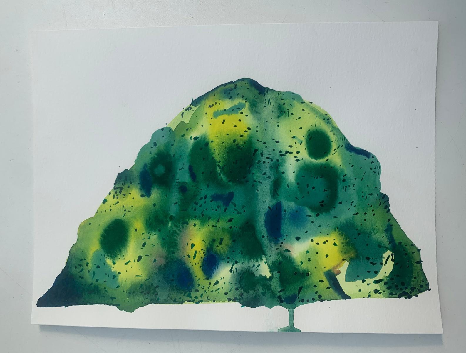 Nocefresca. Abstrakte Aquarellzeichnung, farbenfrohe, polnische Künstlerin (Zeitgenössisch), Art, von Hanna Ilczyszyn