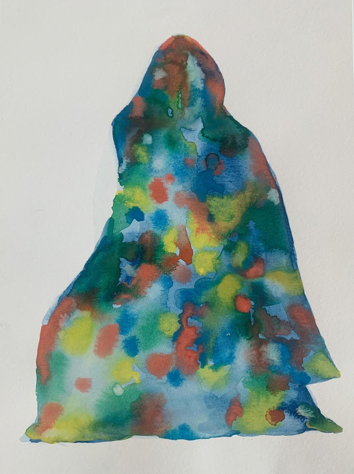 Figurative Art di Hanna Ilczyszyn - Nocefresca. Disegno astratto ad acquerello, Colorato, Artista polacco