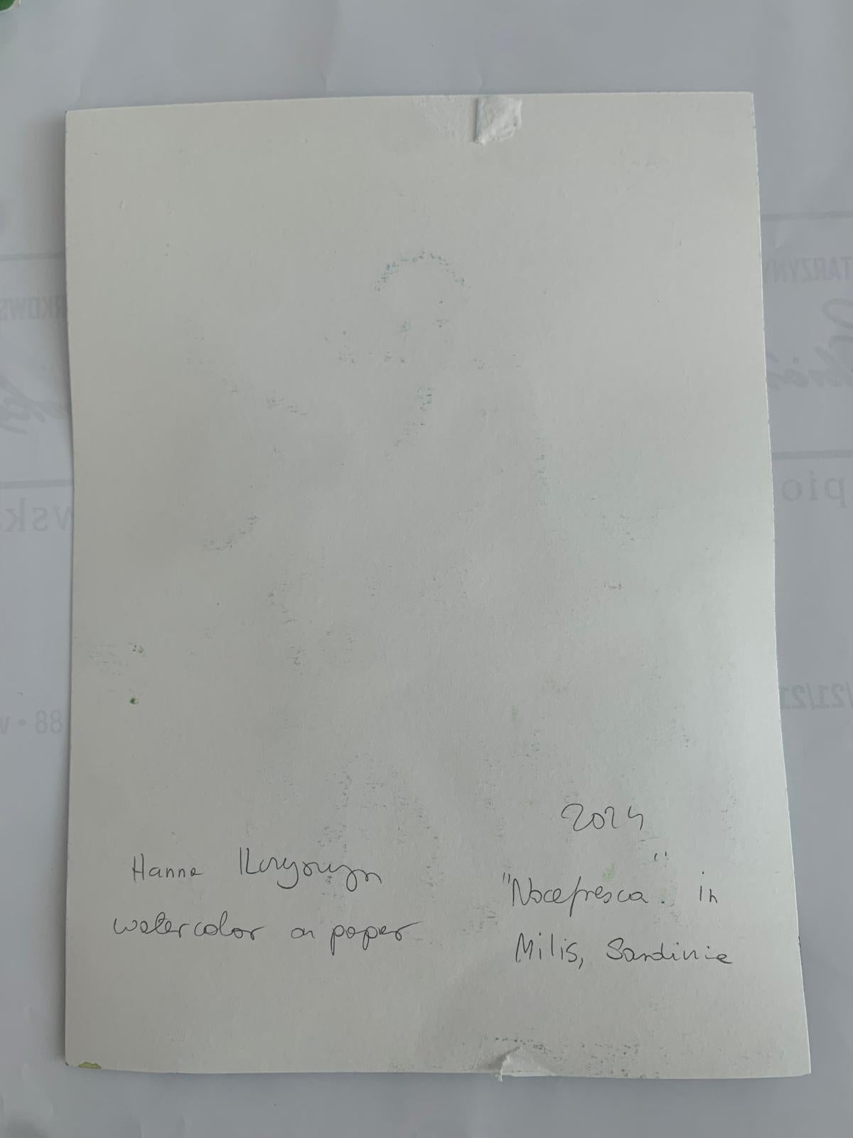 Nocefresca. Disegno figurativo colorato ad acquerello, artista polacco - Art di Hanna Ilczyszyn