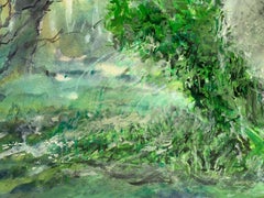 Am Rande des Waldes. Aquarell auf Papier, Landschaft, Classic, Polnischer Künstler