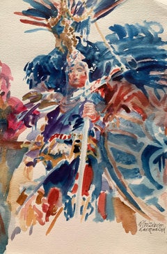 Sharjah, danseurs brésiliens. Aquarelle sur papier, Classic, artiste polonais