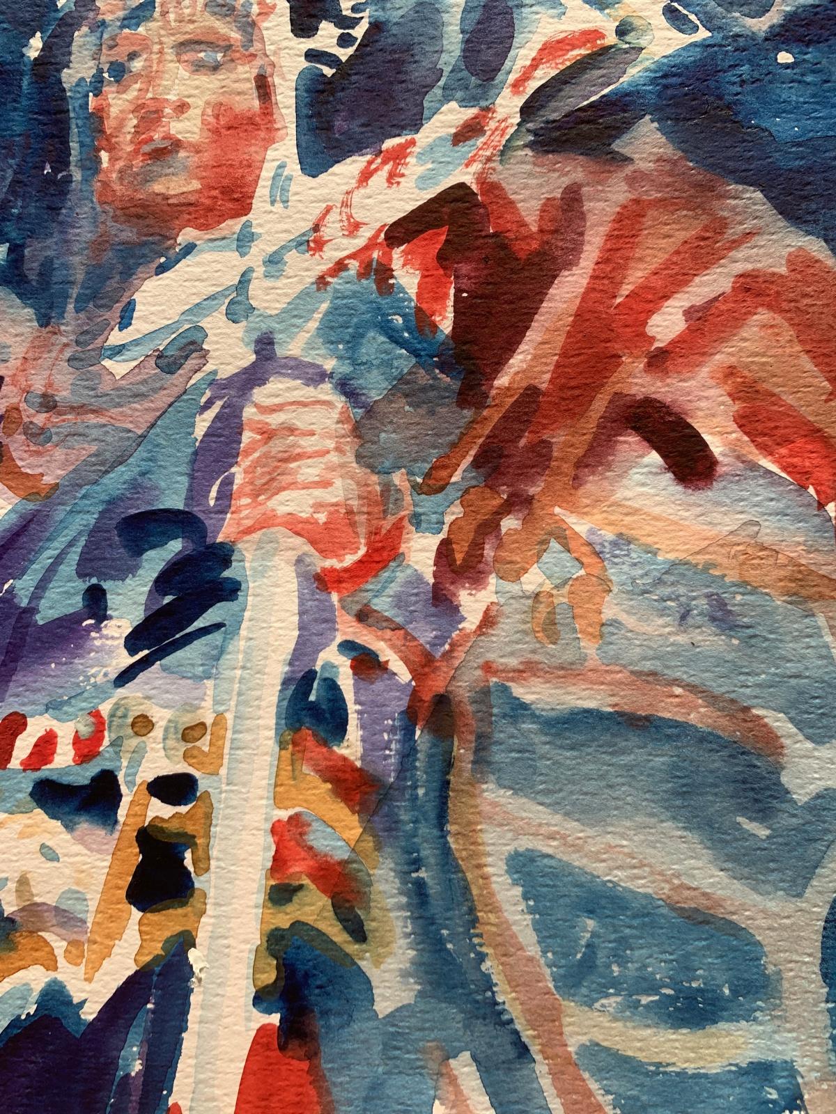 Sharjah, Brasilian dancers. Watercolor on paper, Classic, Polish artist - Art by Włodzimierz Karczmarzyk