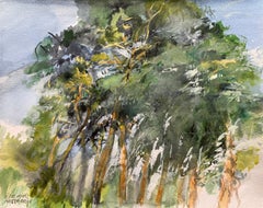 Above all- pines. Watercolor, tempera on paper, Landscape, Classic, Polish art