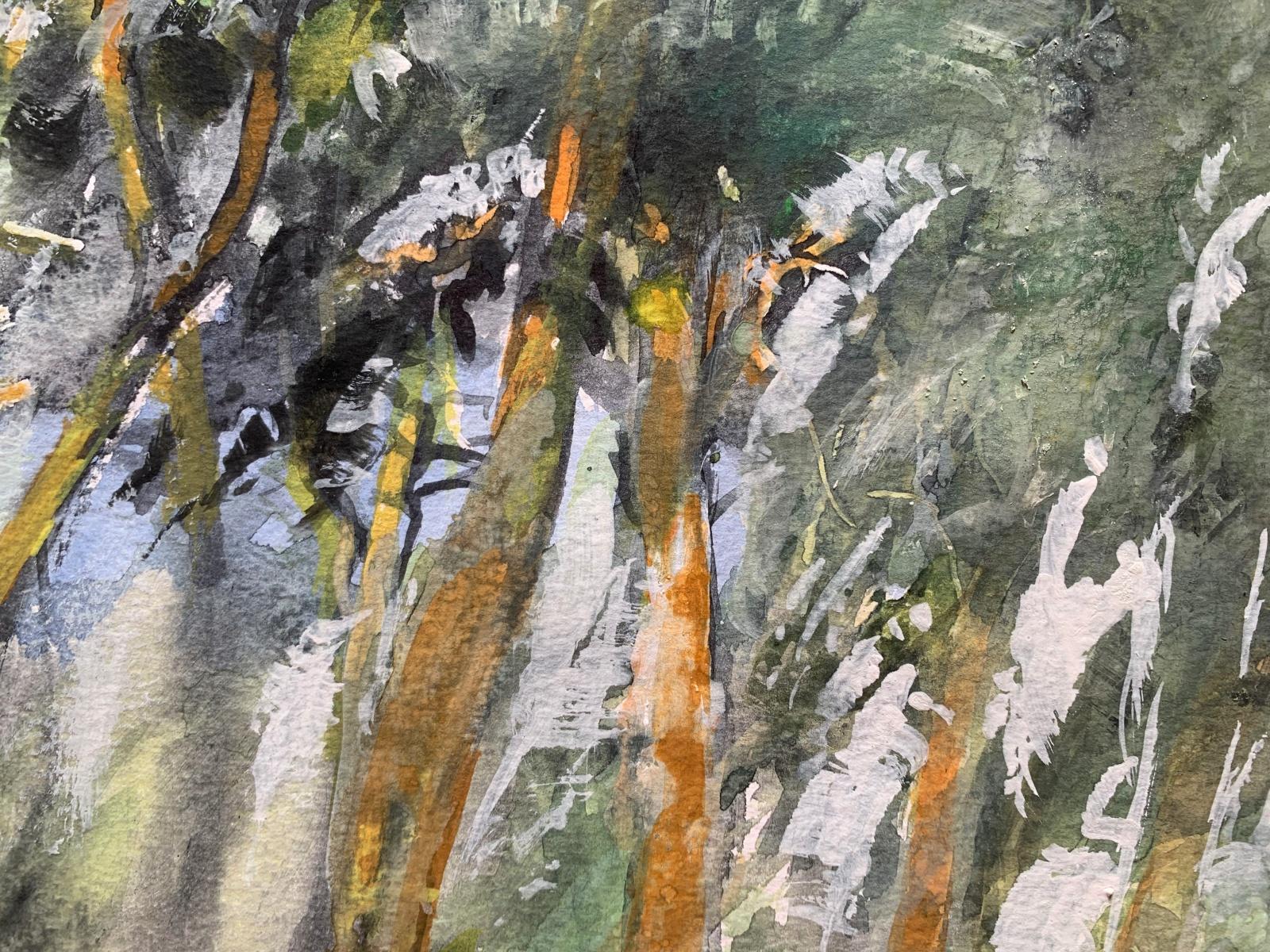 Au-dessus de tous les pins. Aquarelle, tempera sur papier, Paysage, Classic, Polish art - Art de Włodzimierz Karczmarzyk