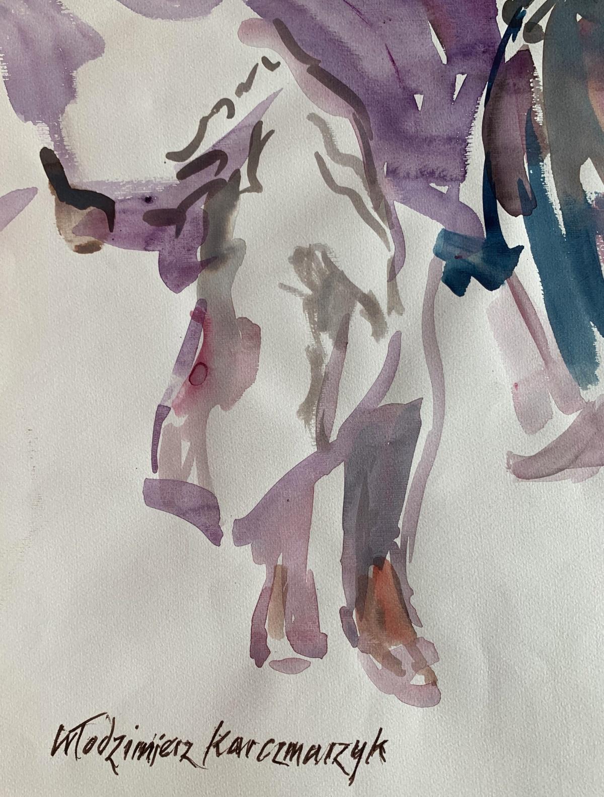 Bagdad, couple of dancers. Watercolor on paper, Classic, Polish artist - Other Art Style Art by Włodzimierz Karczmarzyk
