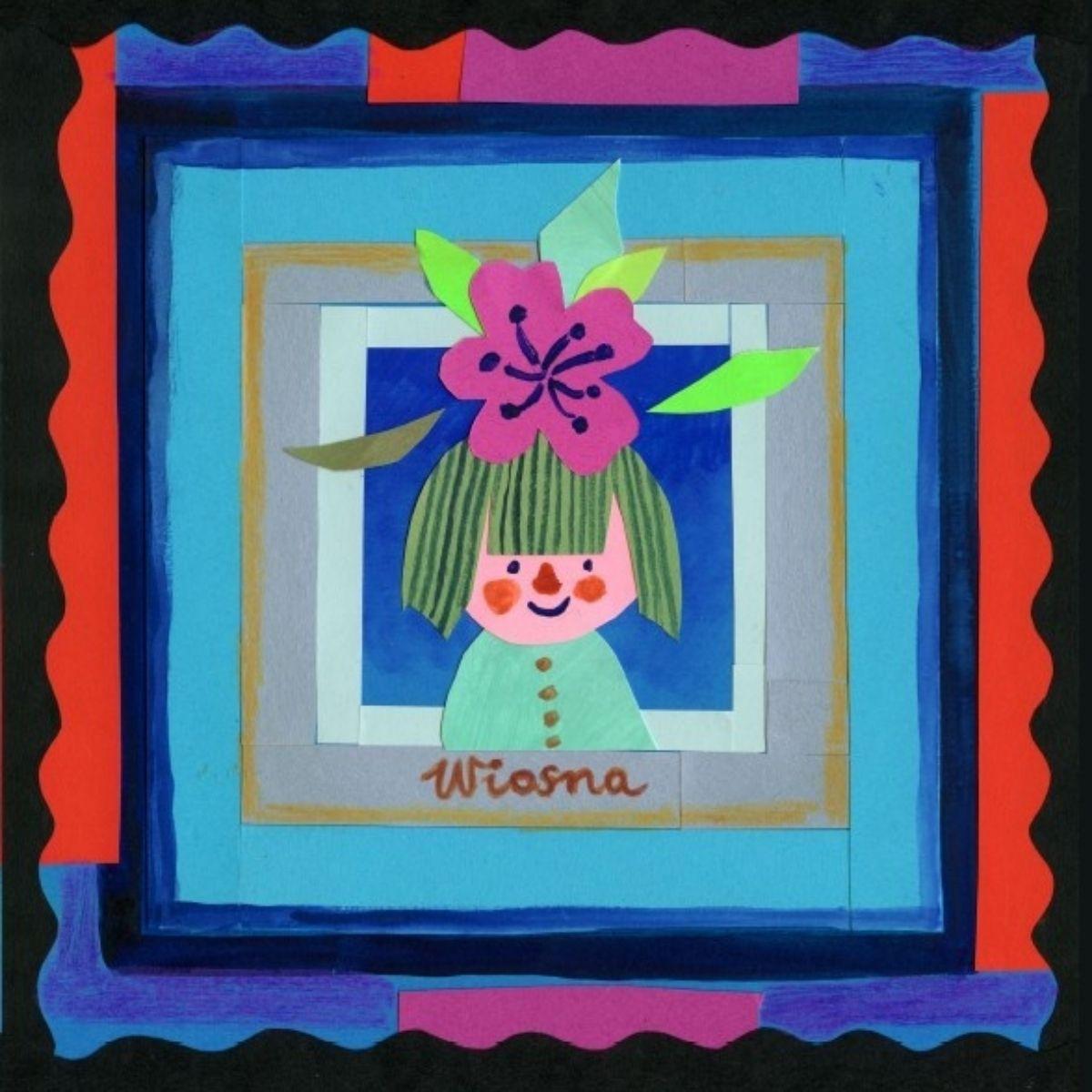 Spring, Papercut and gouache artwork, Animal, Figurative, Polish artist