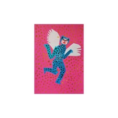 A Panthero-Fly, Papercut and gouache artwork, Animal, Figurative, Polish artist