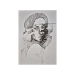 Faces: Mist - Contemporary Portrait: Original Ink Drawing on Paper