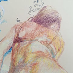 A nude. Contemporary drawing, Female nude, Polish artist